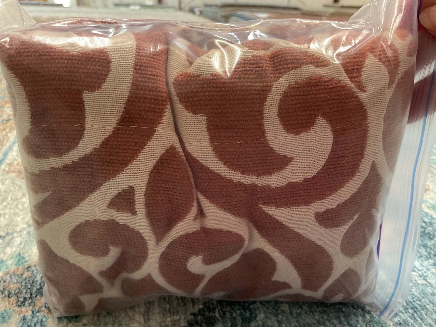 Twill&Birch Chenille Scalloped Valance with Cording