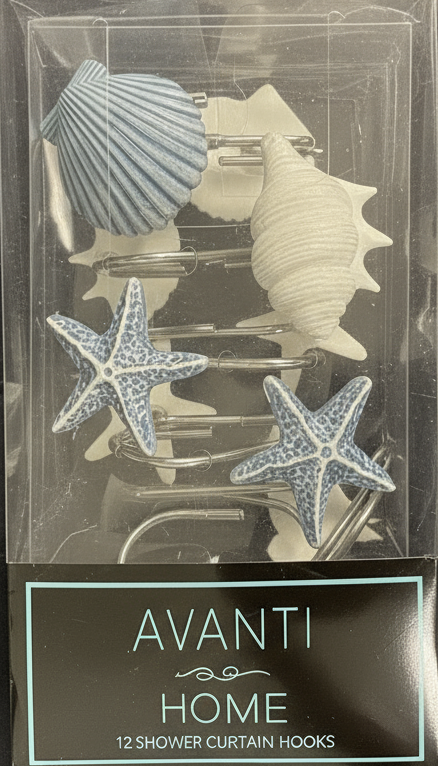 Avanti Home shower curtain hooks