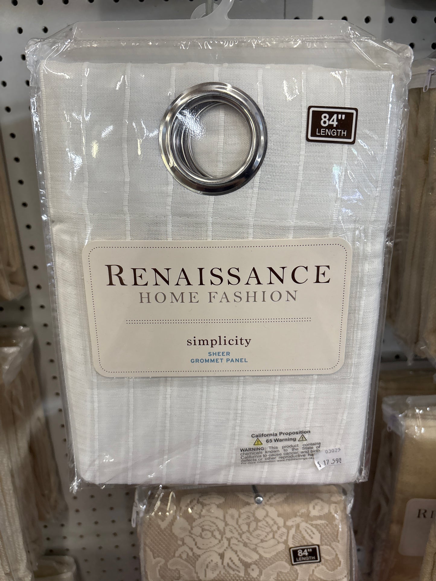 Renaissance Home Fashion Simplicity Sheer Grommet Panel