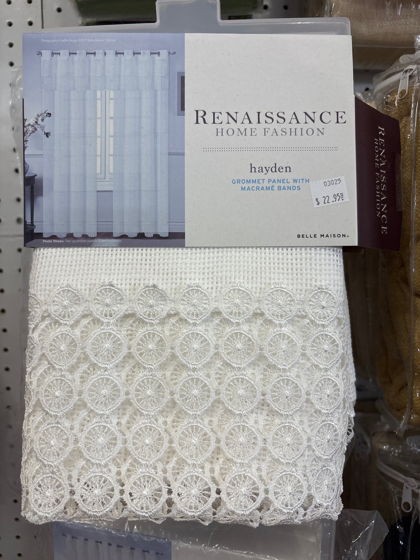 Renaissance Home Fashion Hayden Grommet Panel with Macrame Bands