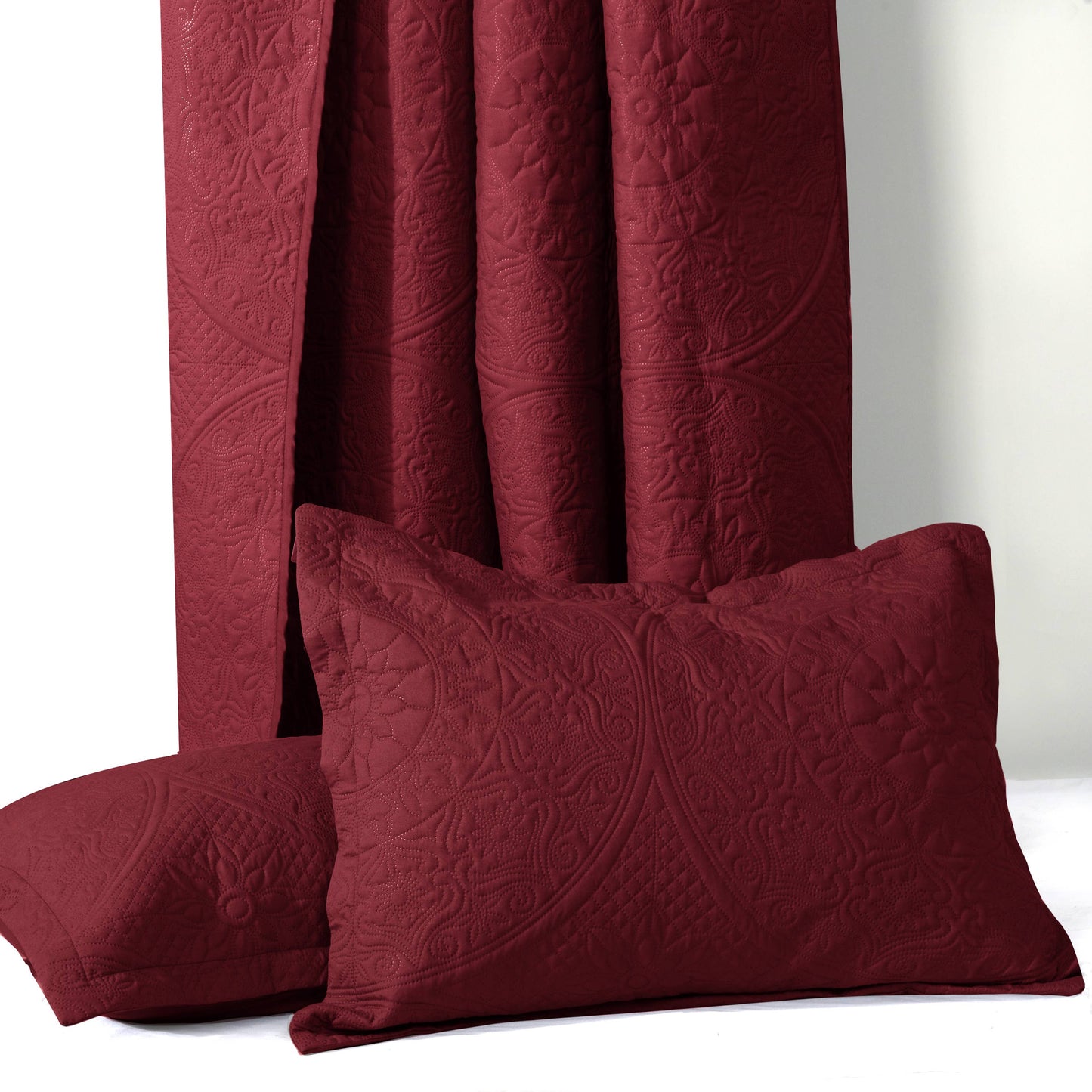 3 Piece Reversible Quilted Bedspread Coverlet Comforter Set