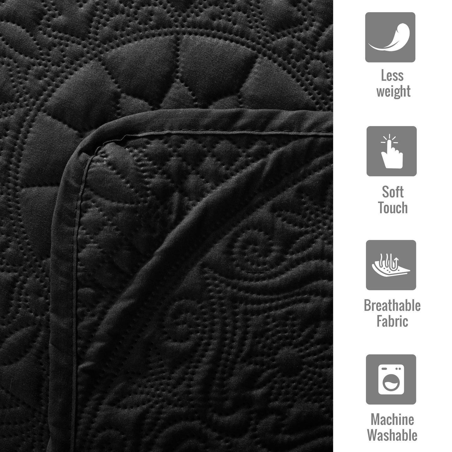 3 Piece Reversible Quilted Bedspread Coverlet Comforter Set