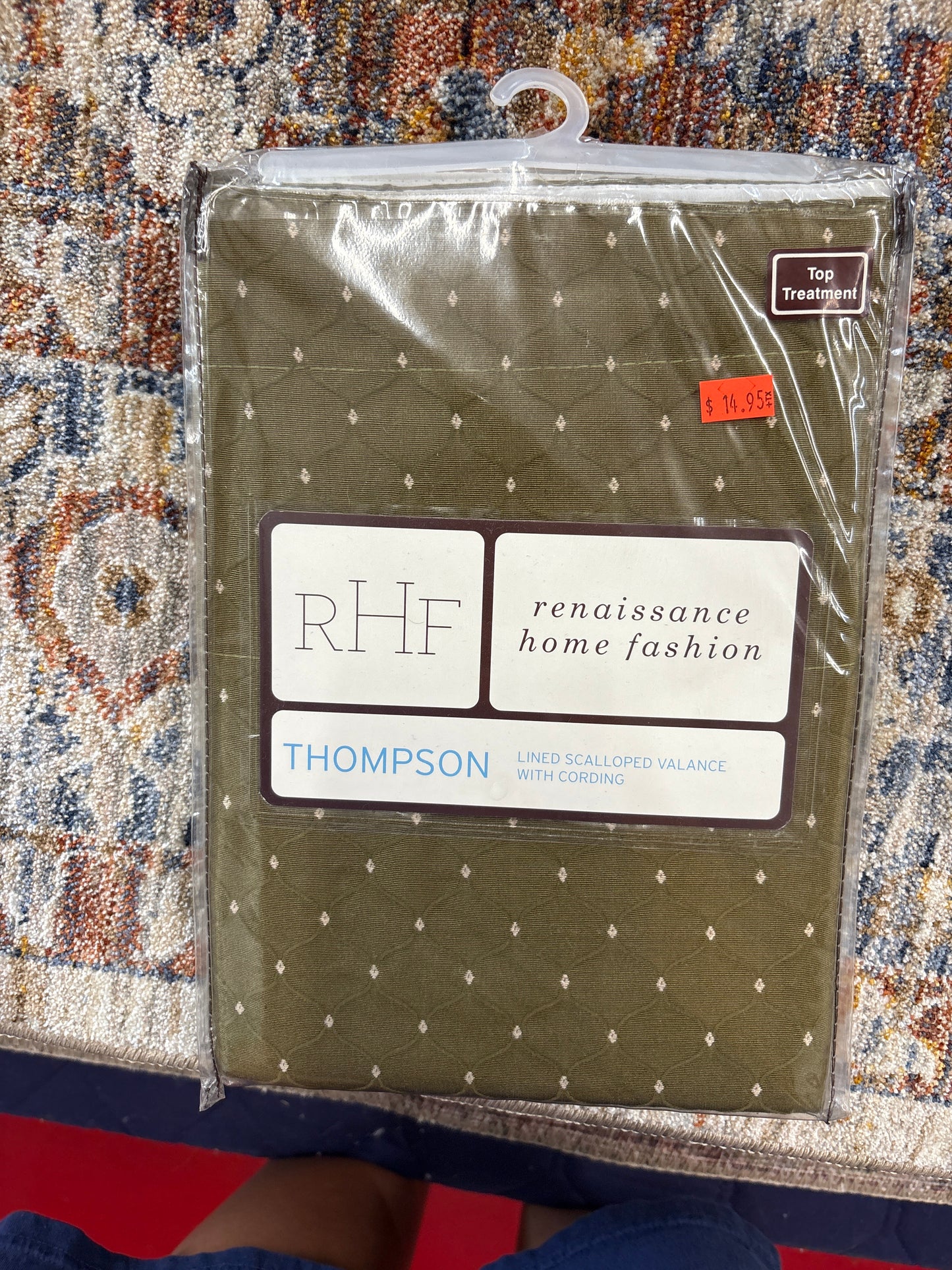 Renaissance Home Fashion Thompson Lined Scalloped Valance with Cording