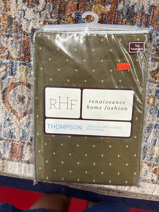 Renaissance Home Fashion Thompson Lined Scalloped Valance with Cording