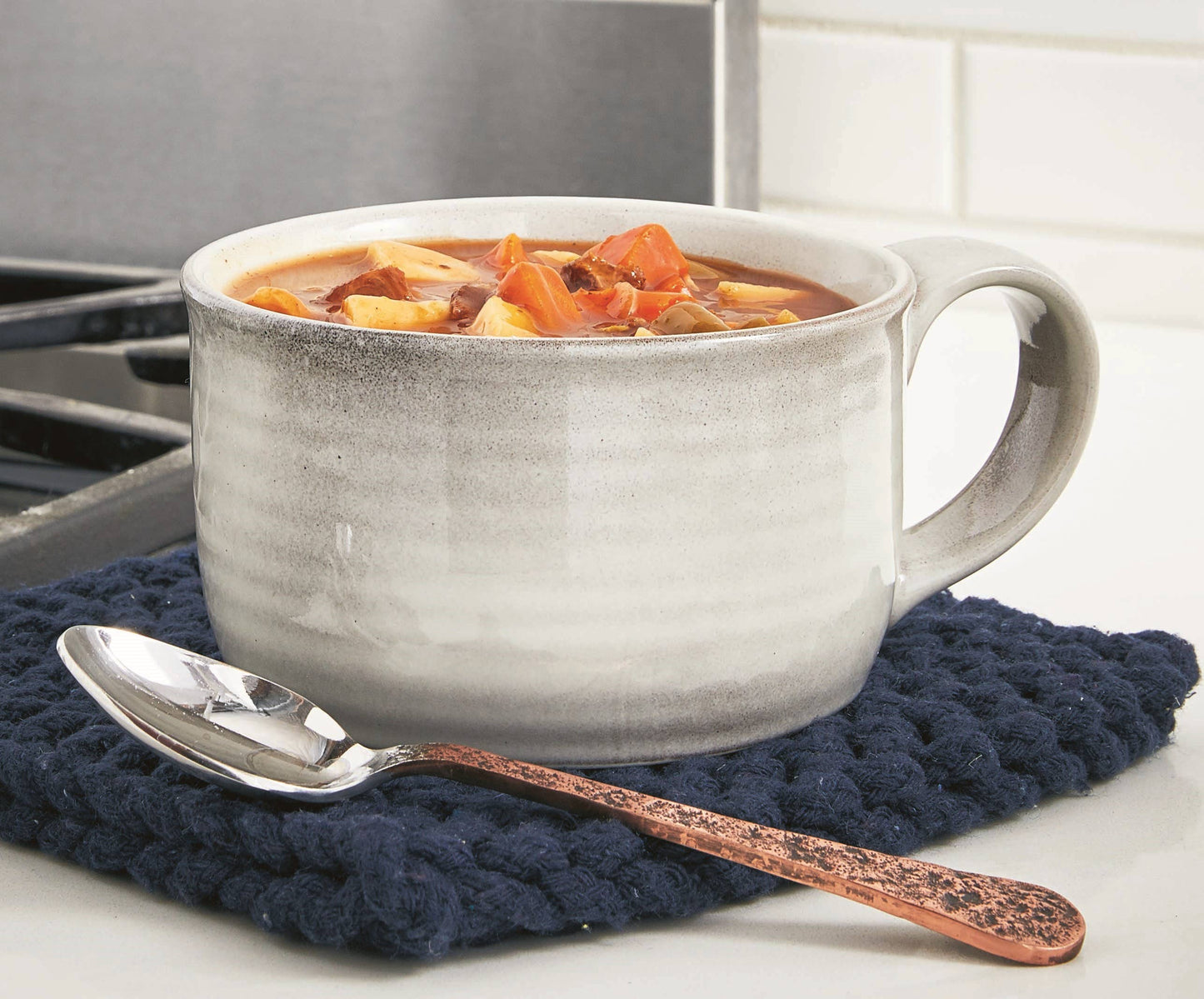 Crochet Trivet Black Cotton Everyday