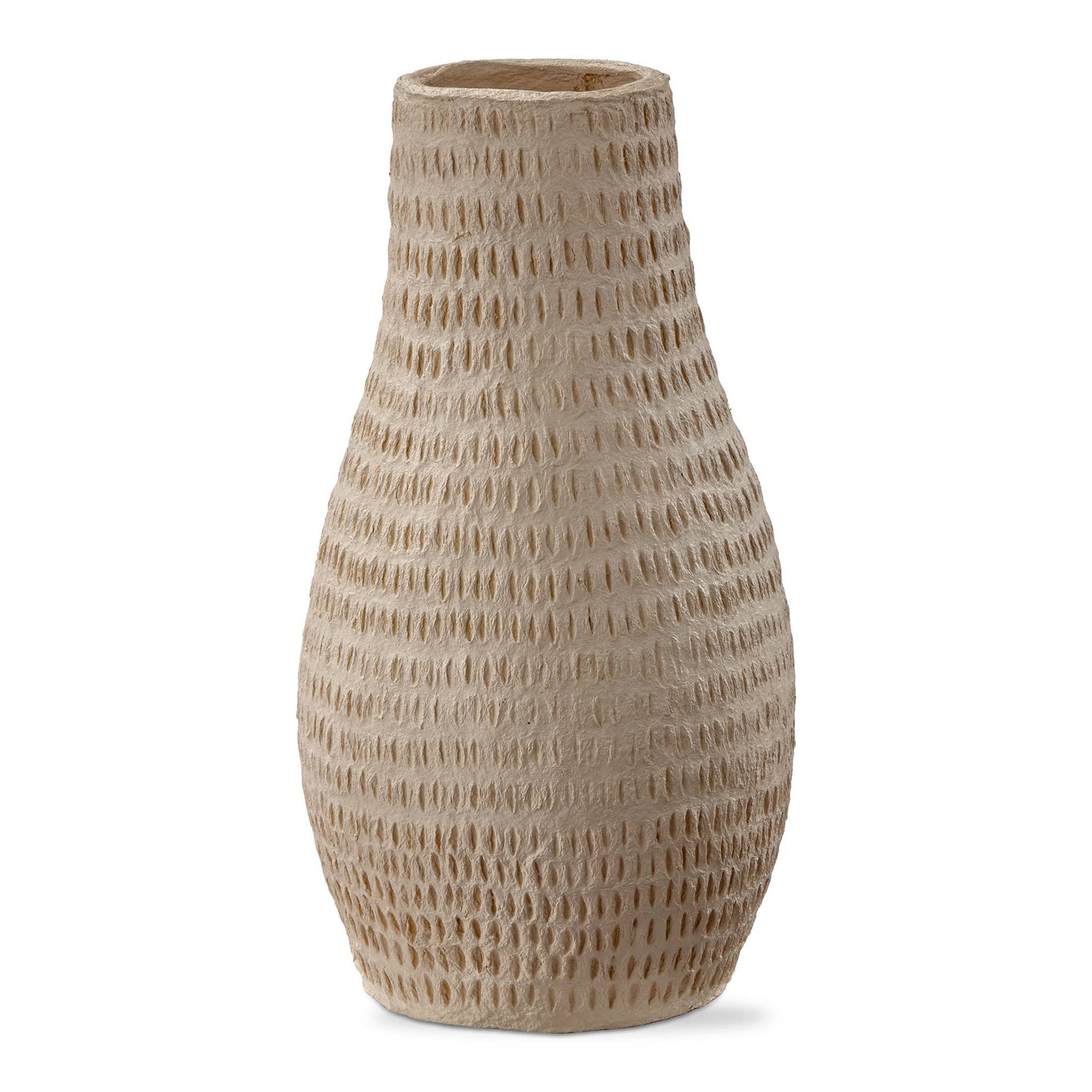 Paper Mache Vase Cream Summer
