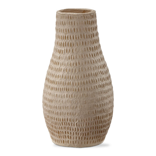 Paper Mache Vase Cream Summer