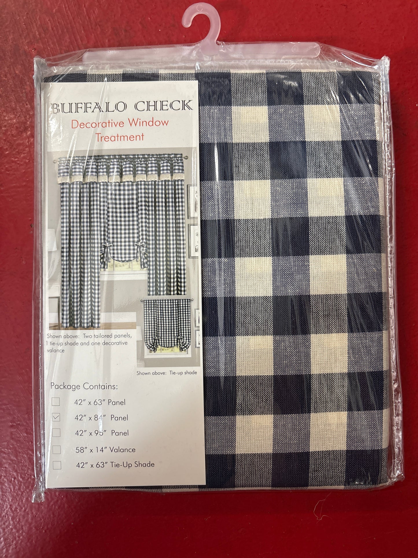 Buffalo Check Decorative Window Treatment Panel