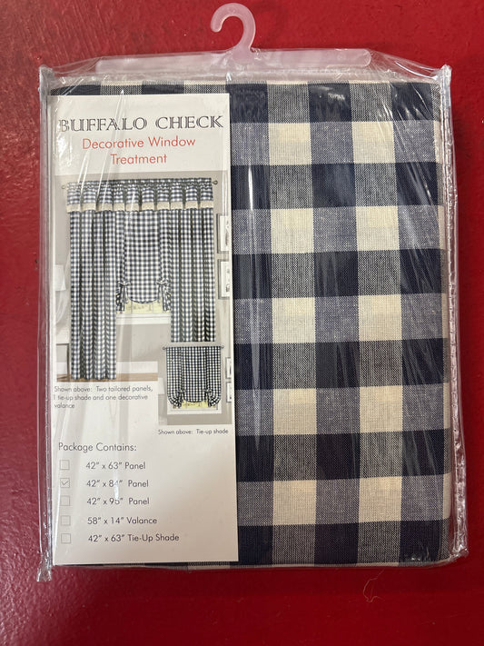 Buffalo Check Decorative Window Treatment Panel