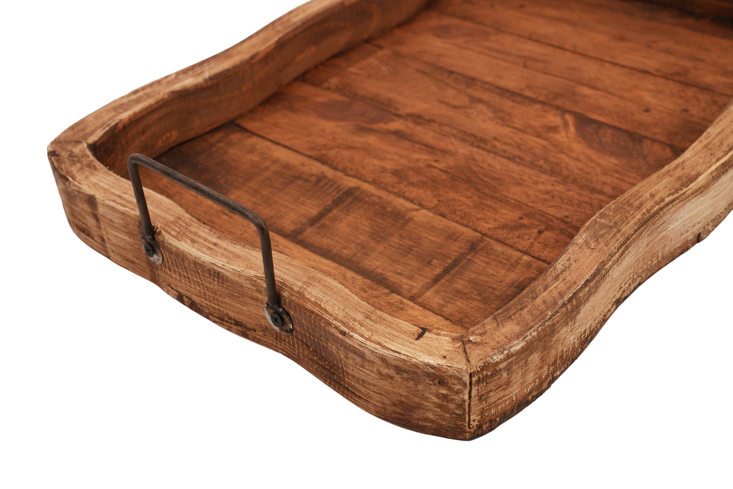 Glenrock Scalloped Farmhouse-Wood Tray-Rustic-13x20 inches