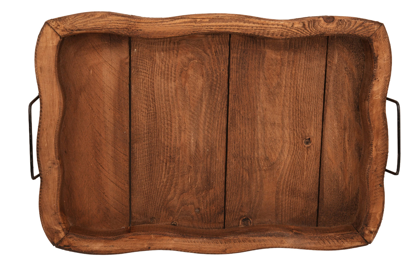 Glenrock Scalloped Farmhouse-Wood Tray-Rustic-13x20 inches