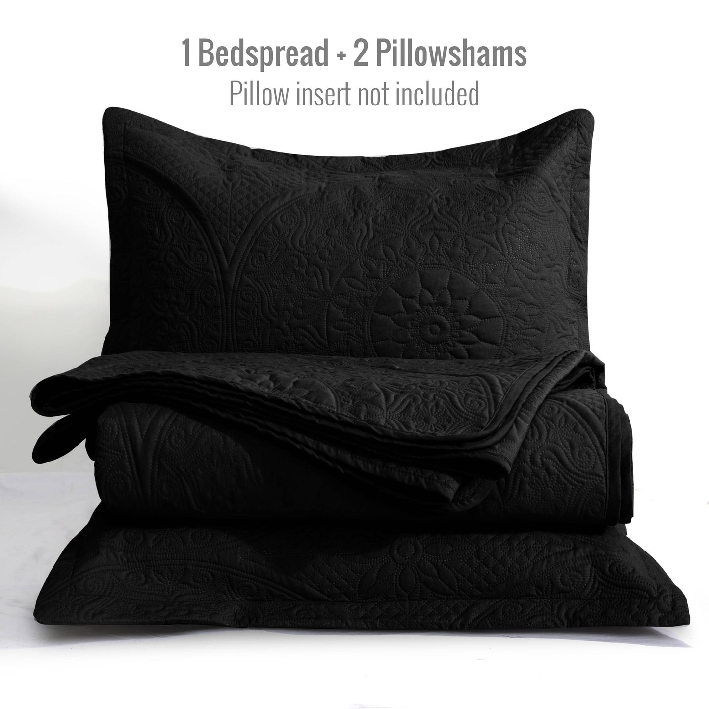 3 Piece Reversible Quilted Bedspread Coverlet Comforter Set