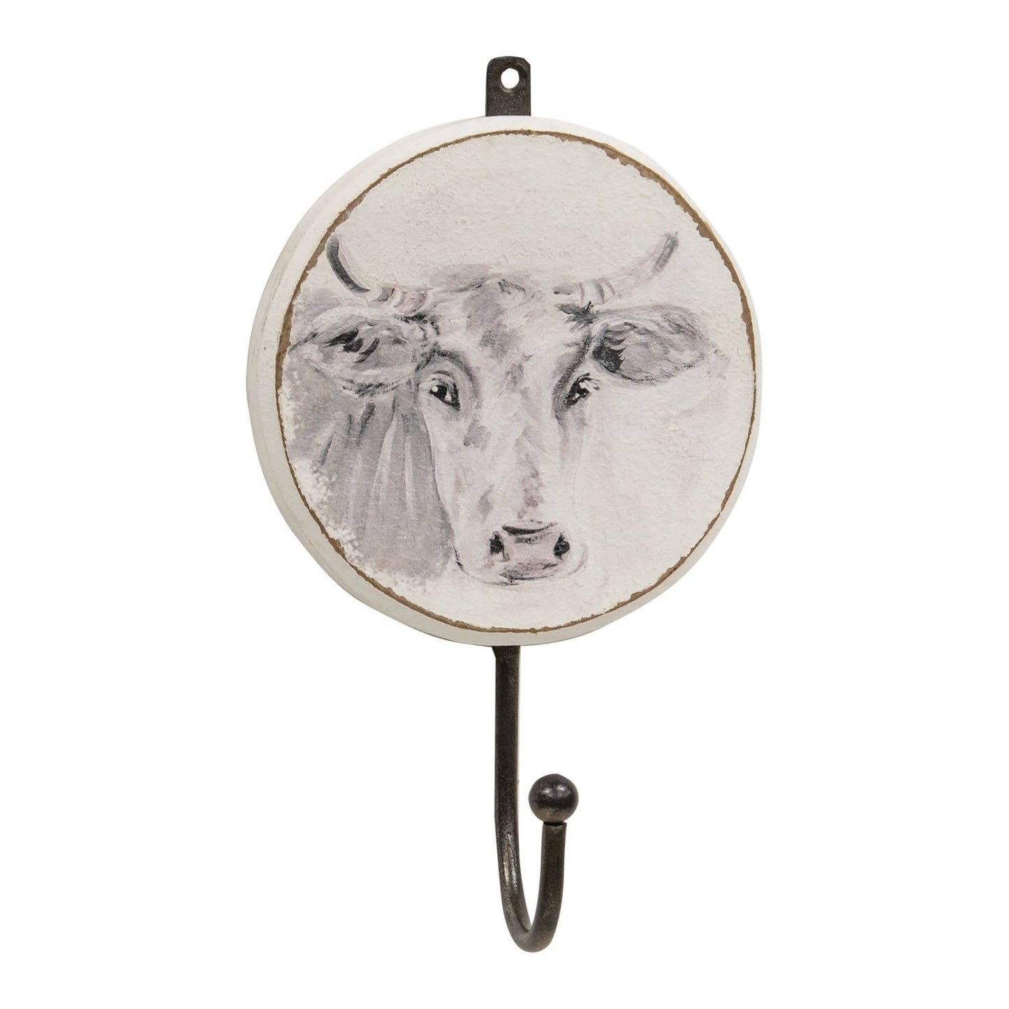 Wooden Farmhouse Cow Wall Hook