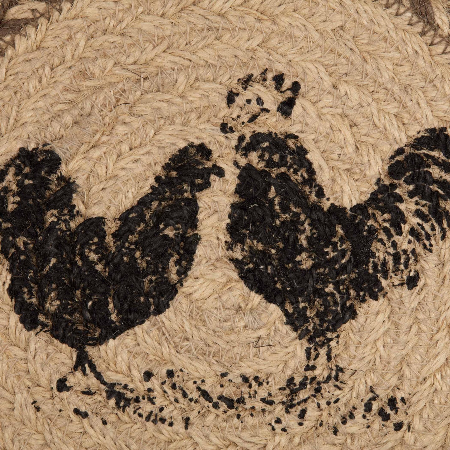 Farmhouse Chicken Jute Trivet 8" Sawyer Mill