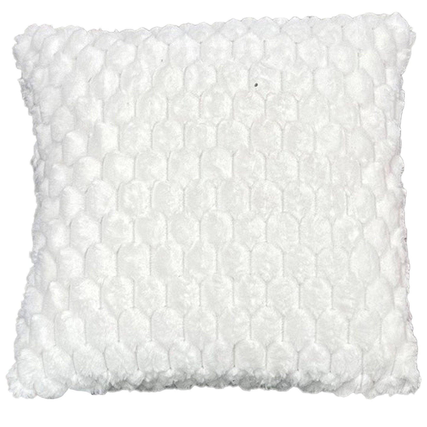 EClair Honeycomb Faux Fur Decorative Throw Pillow, 20x20 Inches