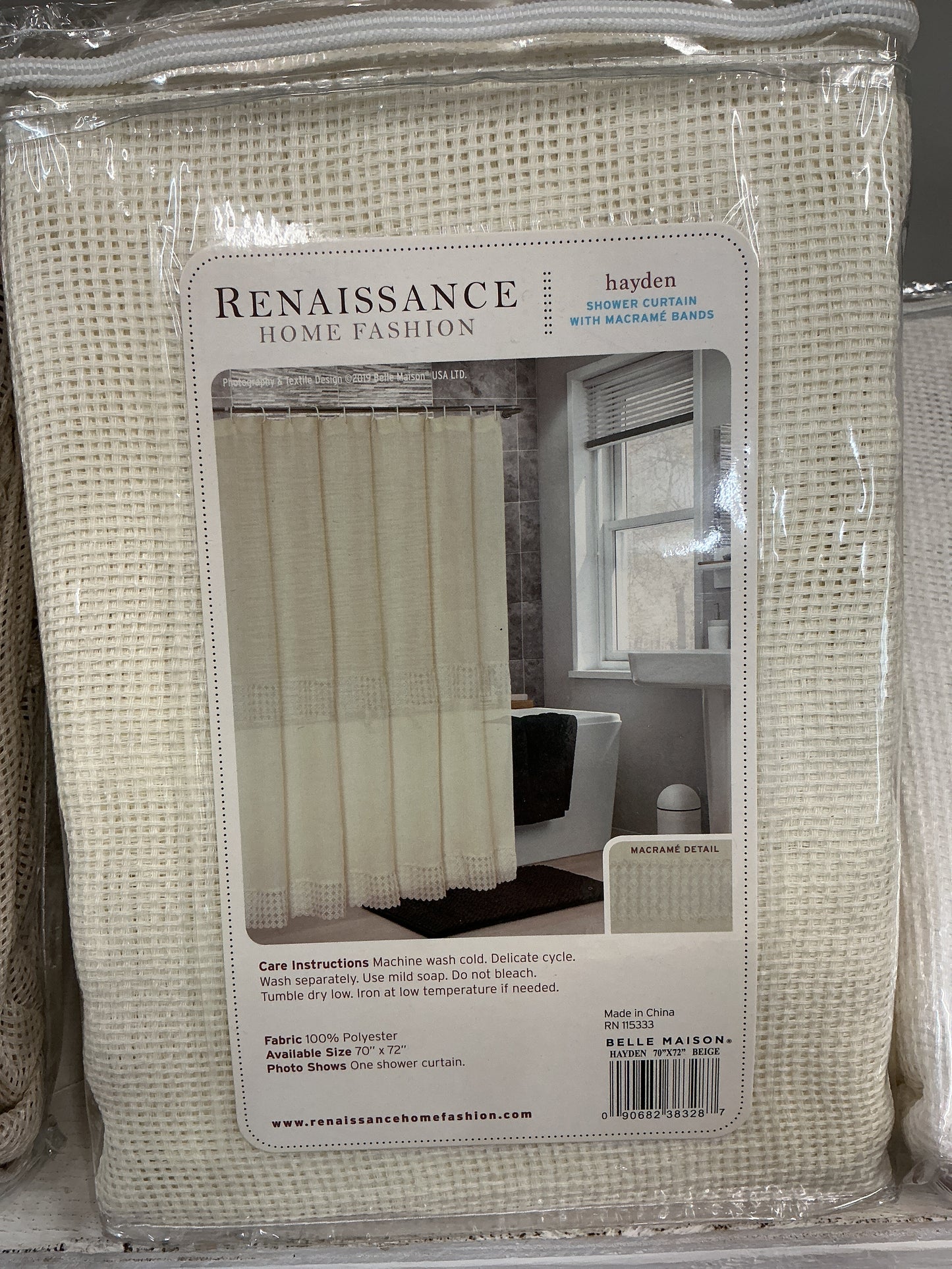 Renaissance Home Fashions Hayden shower curtain