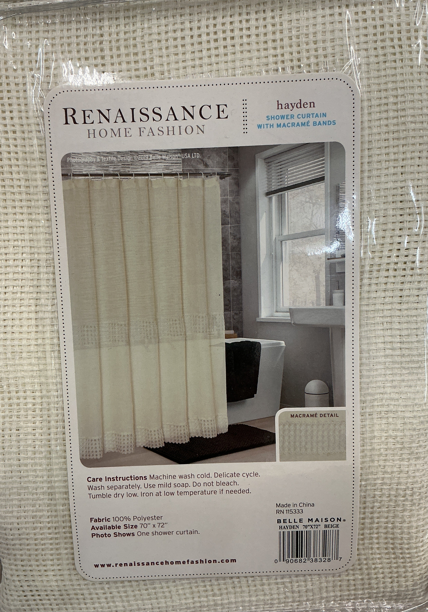 Renaissance Home Fashions Hayden shower curtain