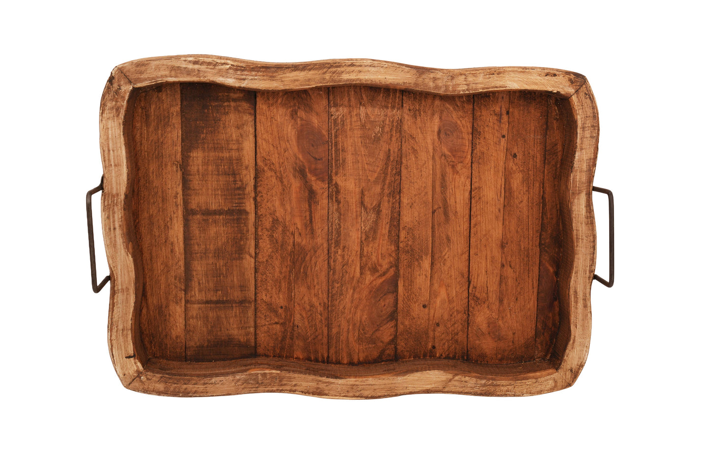 Glenrock Scalloped Farmhouse-Wood Tray-Rustic-13x20 inches
