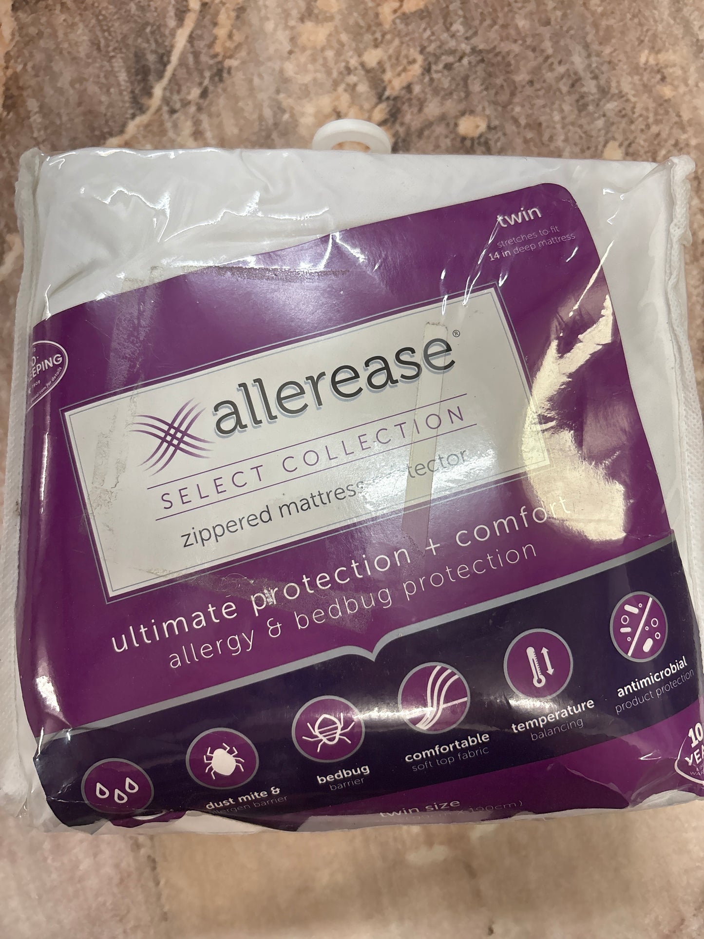 Allerease Twin Size Zippered Mattress Protector