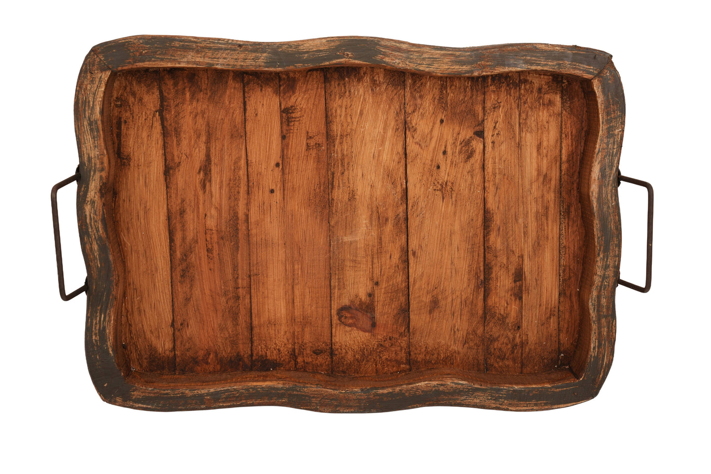 Glenrock Scalloped Farmhouse-Wood Tray-Rustic-13x20 inches