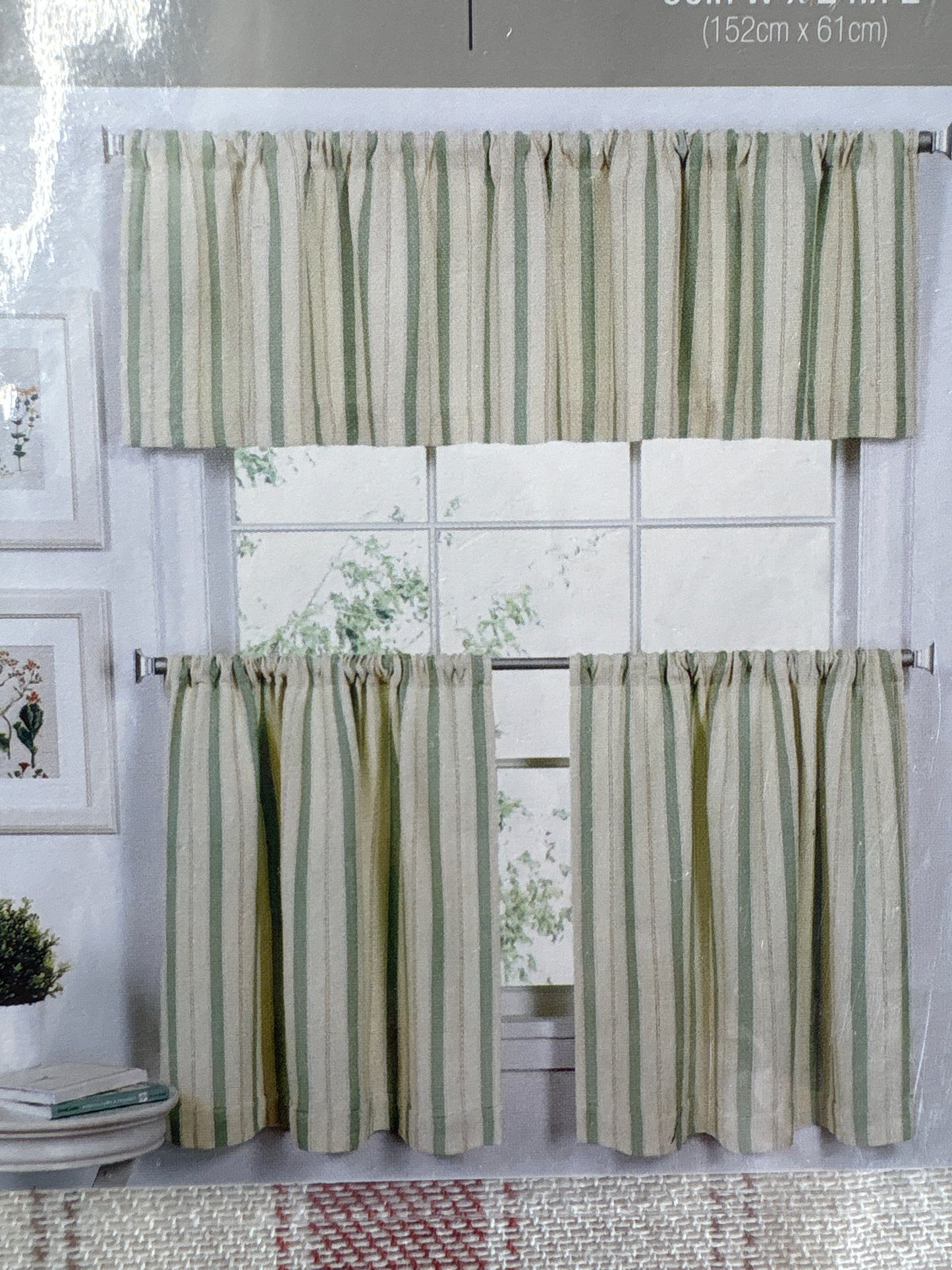 Elrene Updated Ticking Valance