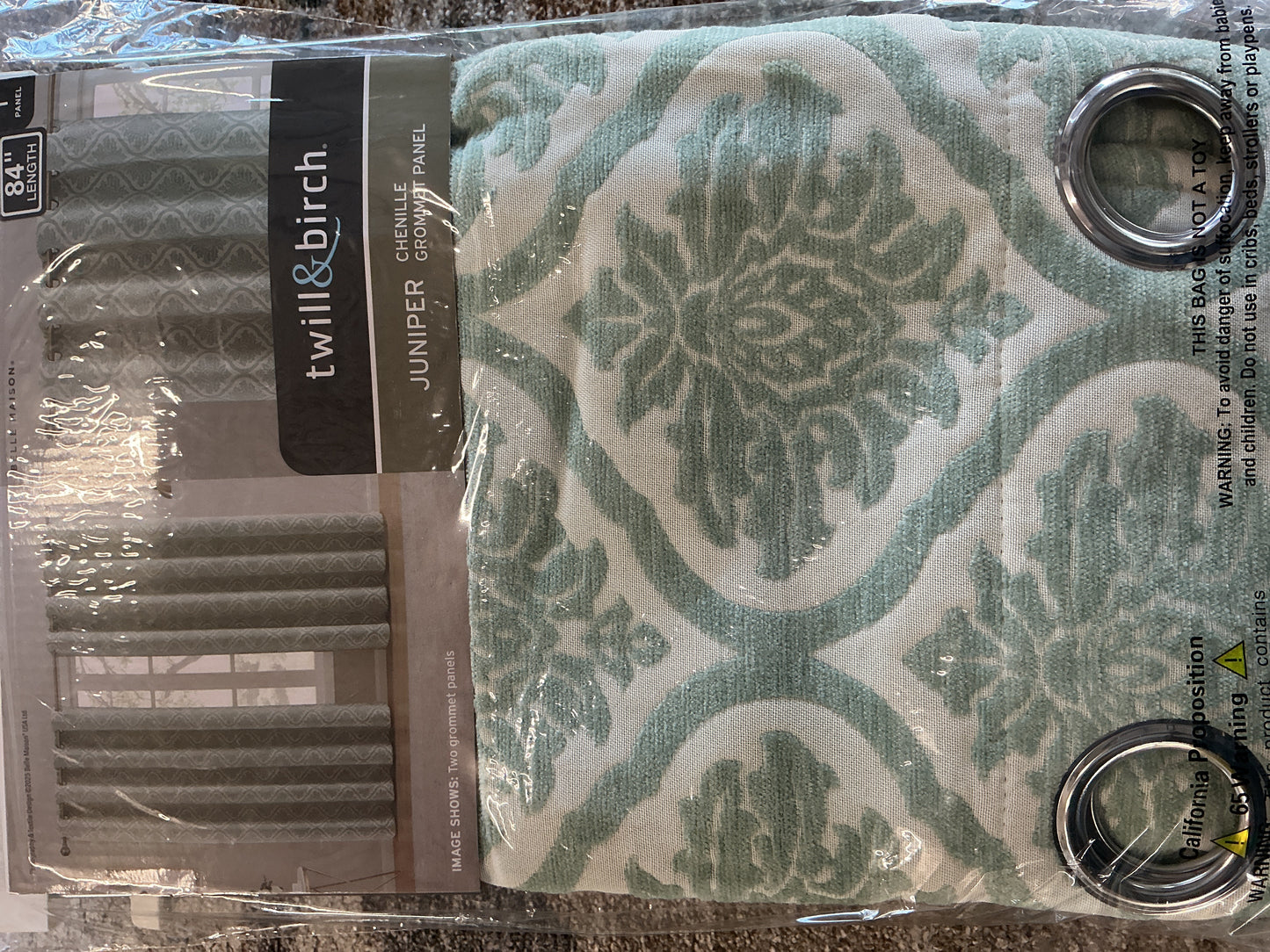 Twill & Birch Juniper Chenille Grommet Panel