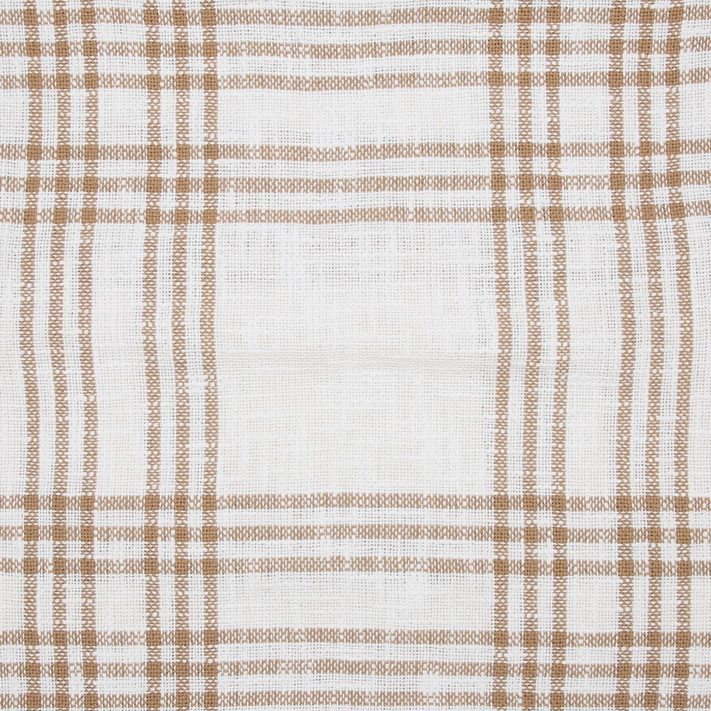 Wheat Plaid Fabric Pillow 18x18