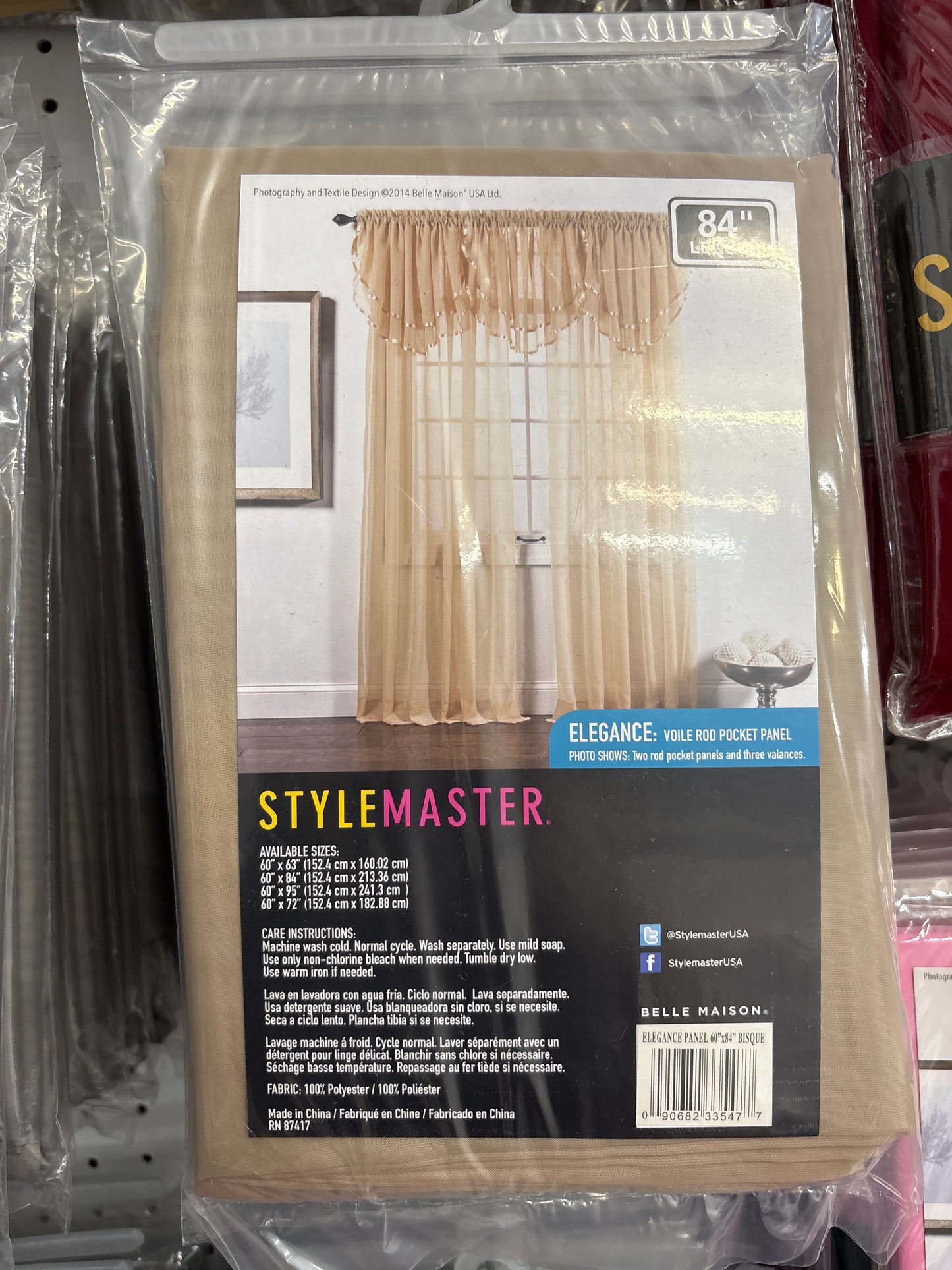 StyleMaster Elegance Voile Rod Pocket Panel