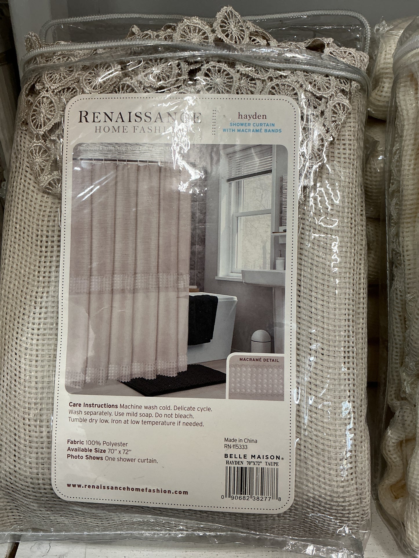 Renaissance Home Fashions Hayden shower curtain