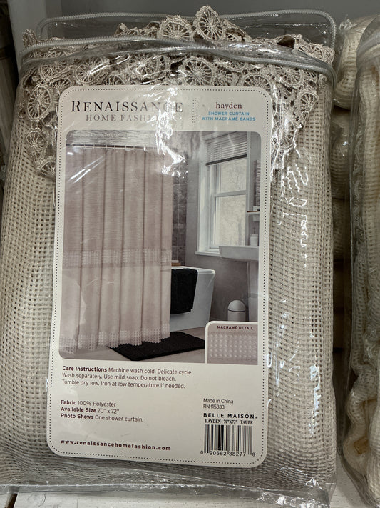 Renaissance Home Fashions Hayden shower curtain
