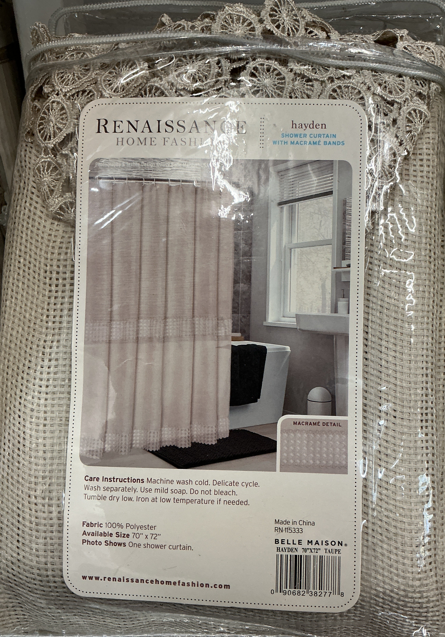 Renaissance Home Fashions Hayden shower curtain