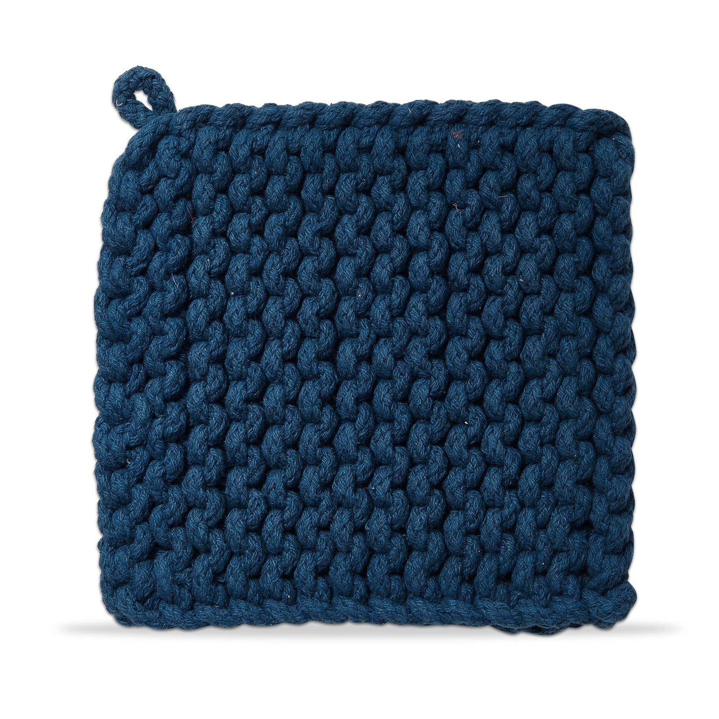 Crochet Trivet Potholder Blue Cotton Everyday