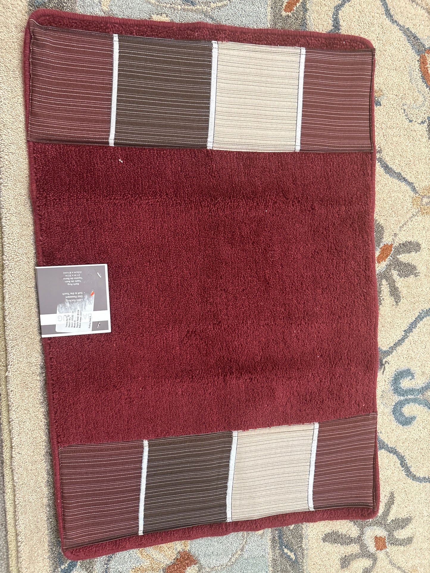 Burgundy Bath Rug