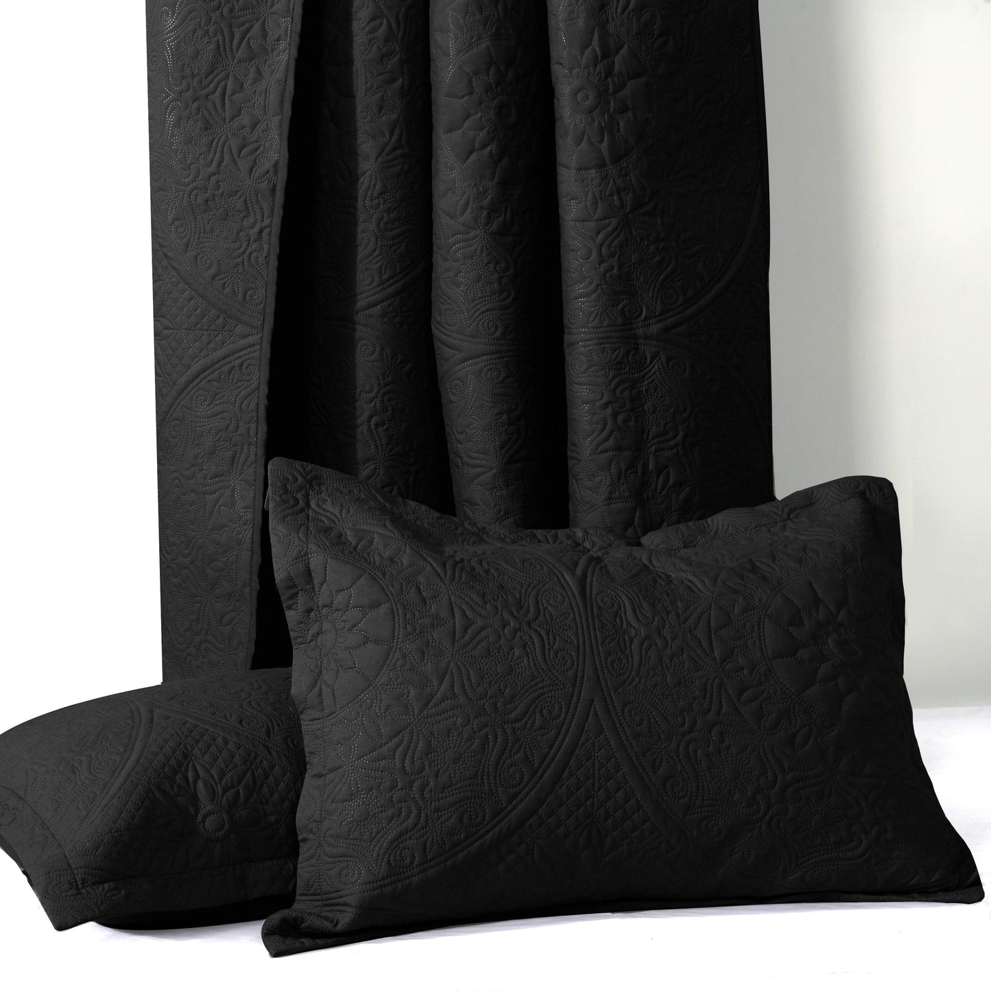 3 Piece Reversible Quilted Bedspread Coverlet Comforter Set