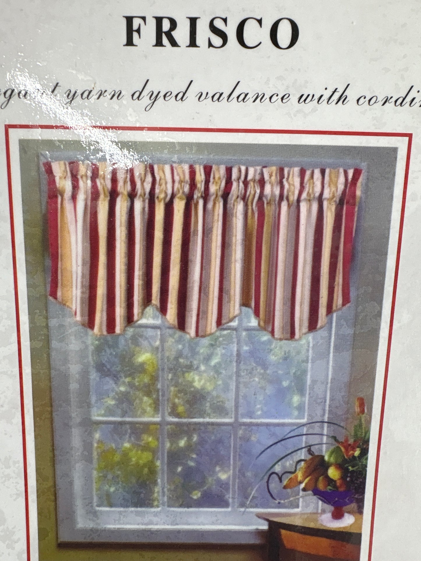 StyleMaster Frisco Elegant Yard Dyed Valance with Cording