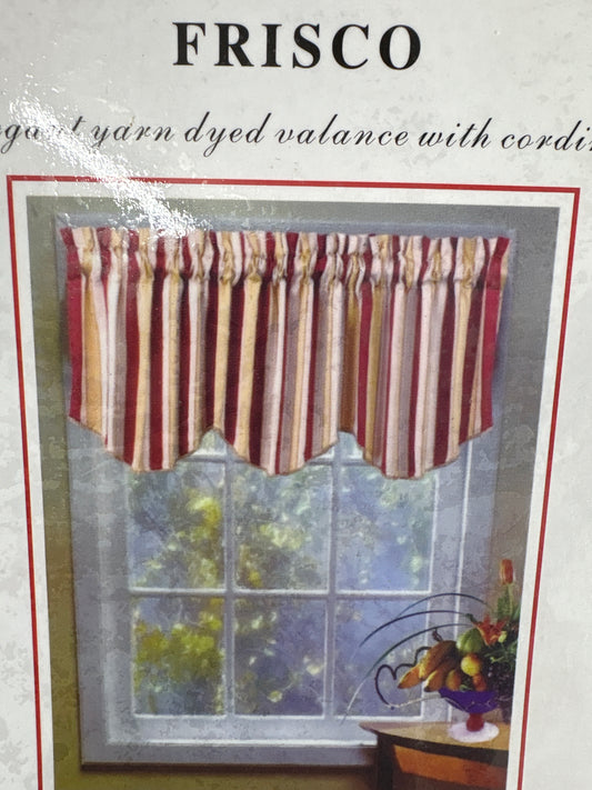 StyleMaster Frisco Elegant Yard Dyed Valance with Cording