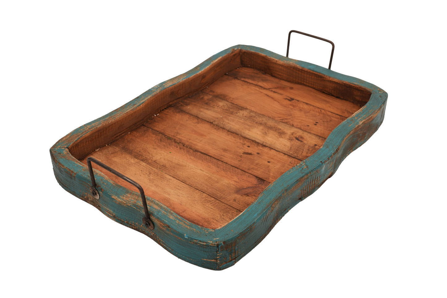 Glenrock Scalloped Farmhouse-Wood Tray-Rustic-13x20 inches