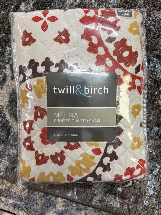 Twill&Birch Melina Printed Quilted Sham