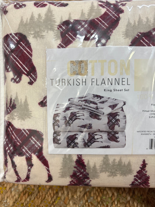 Cotton Turkish Flannel Sheet Set
