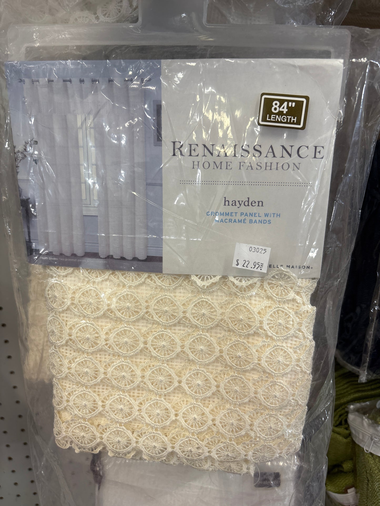 Renaissance Home Fashion Hayden Grommet Panel with Macrame Bands