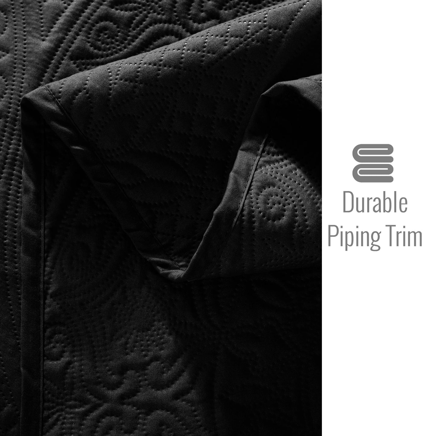 3 Piece Reversible Quilted Bedspread Coverlet Comforter Set