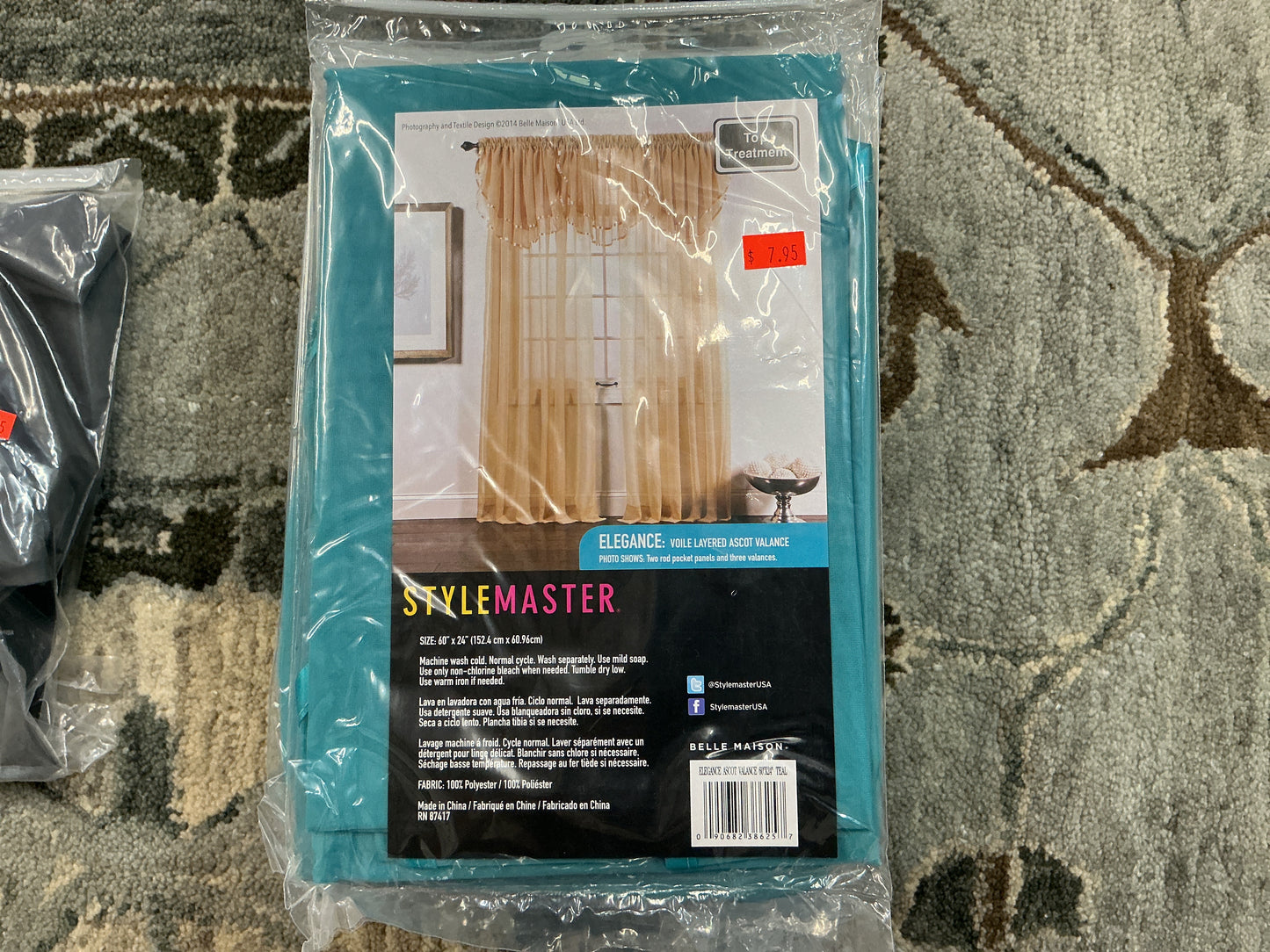 StyleMaster Elegance Voile Layered Ascot Valance