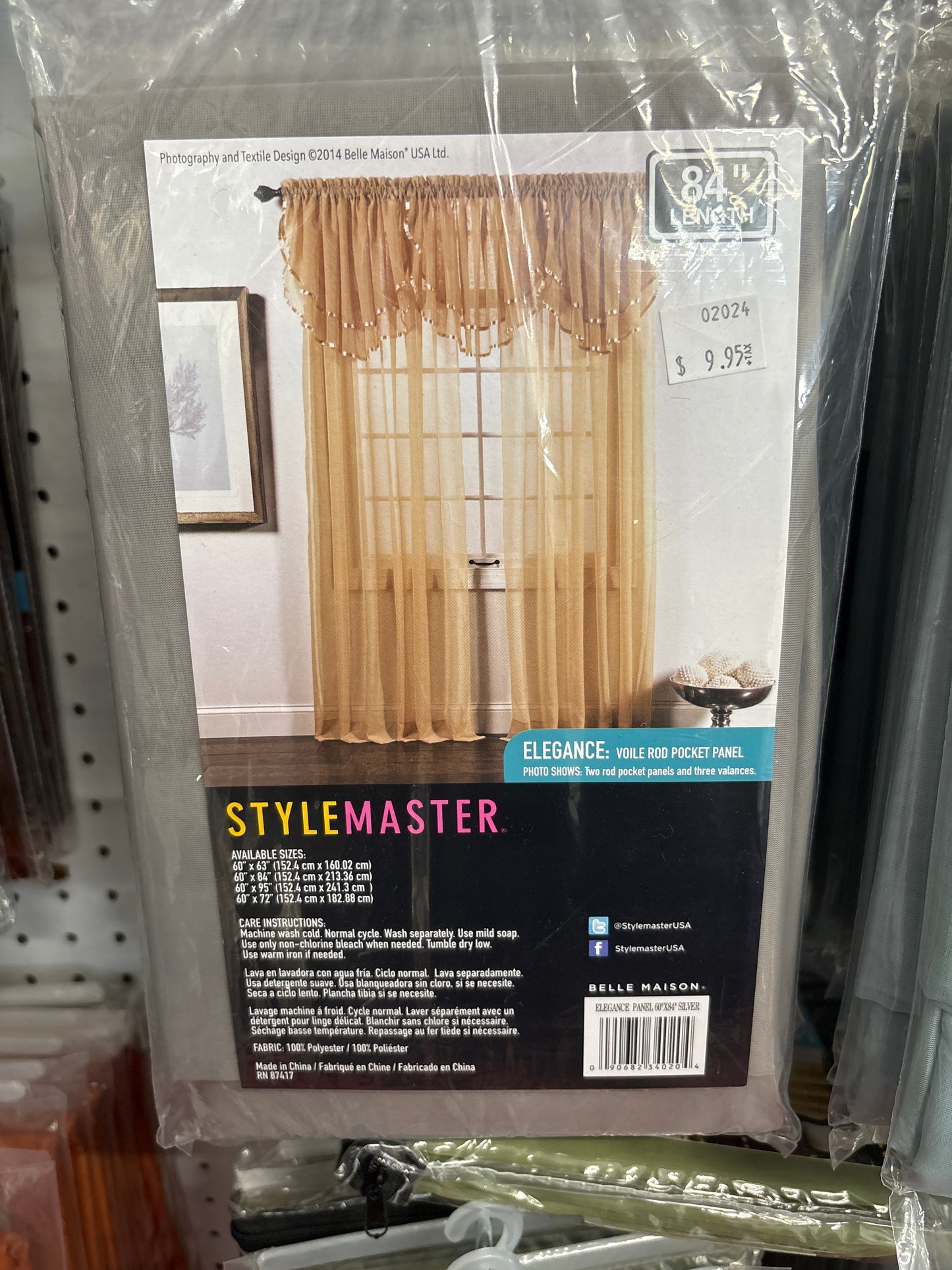 StyleMaster Elegance Voile Rod Pocket Panel