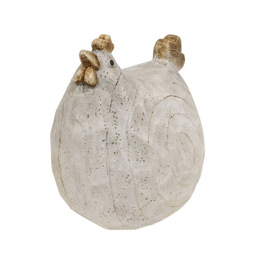 Carved Look Resin Chicken Sitter