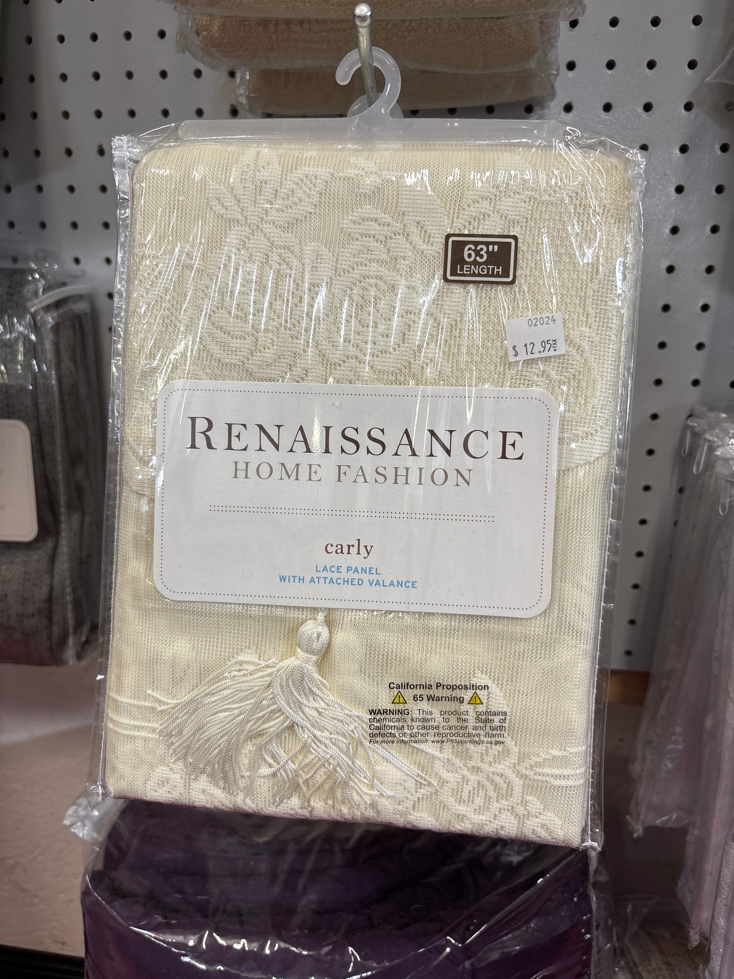 Renaissance Home Fashion Carly Lace Panel with Attached Valance