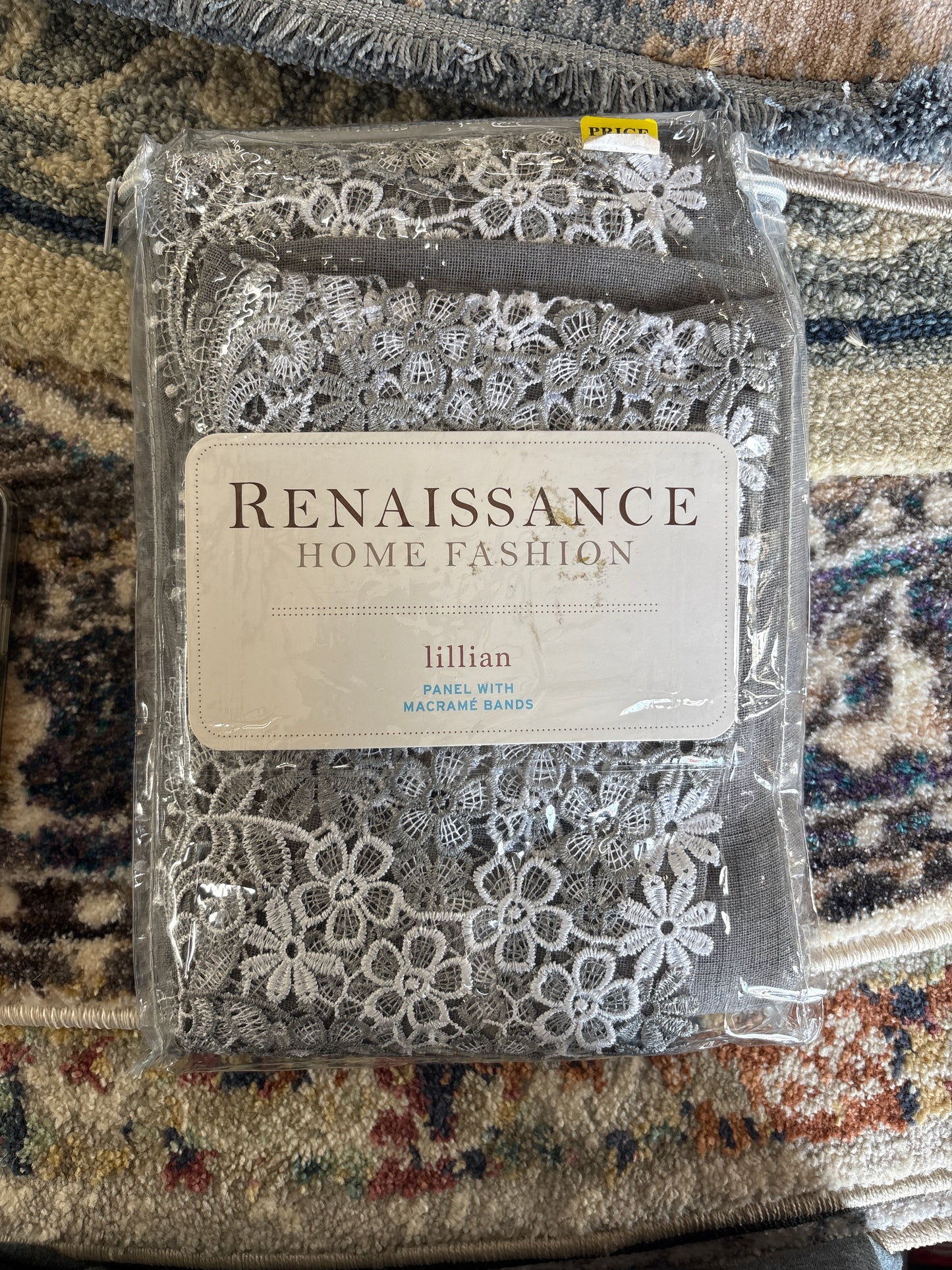 Renaissance Home Fashion Panel with Macramé Bands