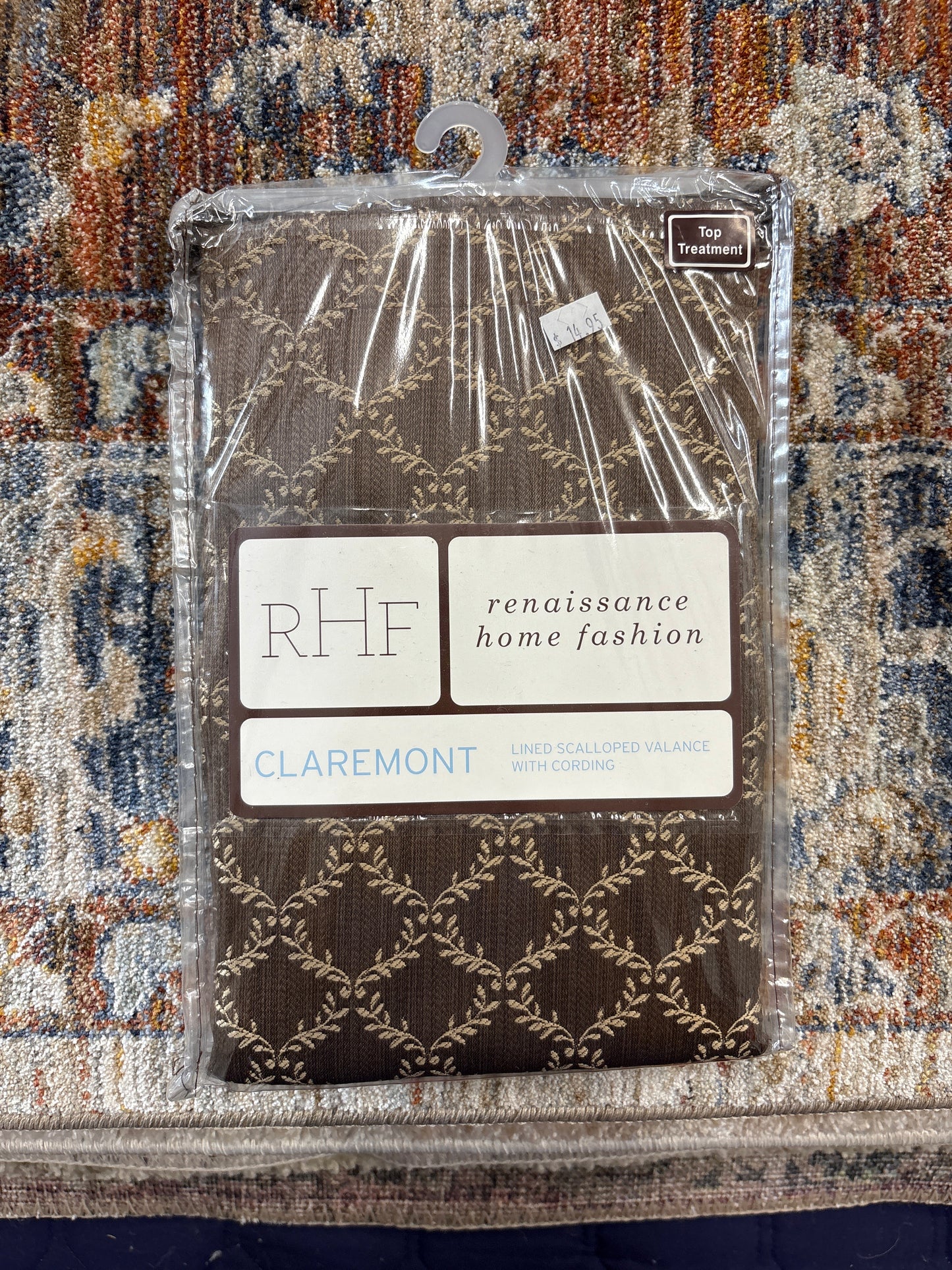 Renaissance Home Fashion Claremont Lined Scalloped Valance with Cording