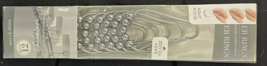 Carabiner shower curtain roller rings