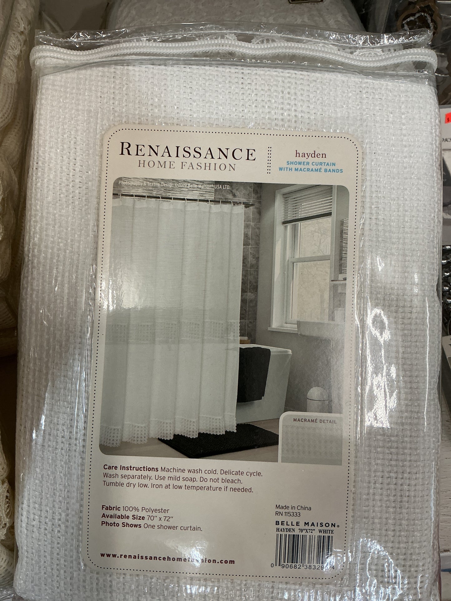 Renaissance Home Fashions Hayden shower curtain