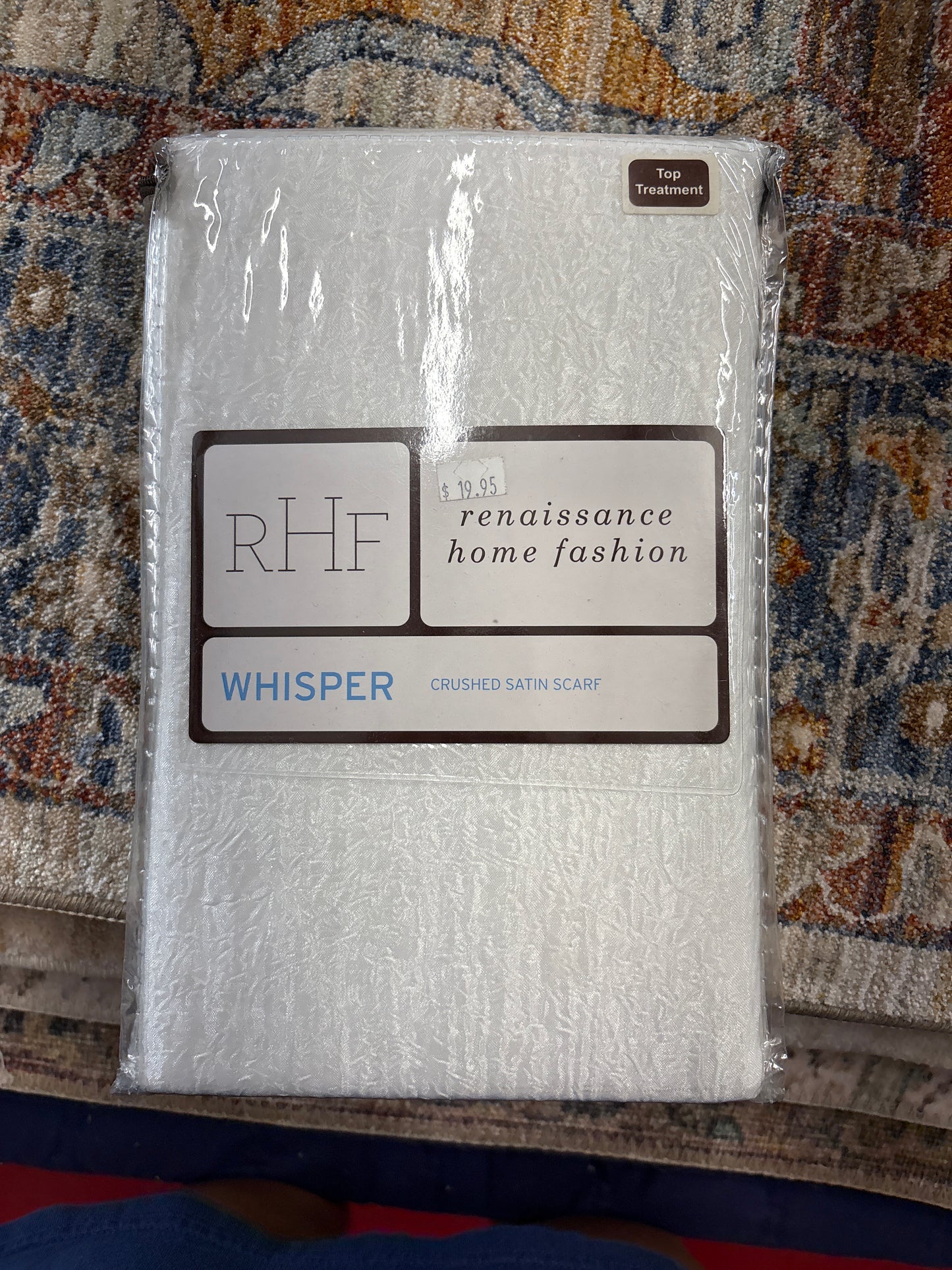 Renaissance Home Fashion Whisper Crushed Satin Scarf